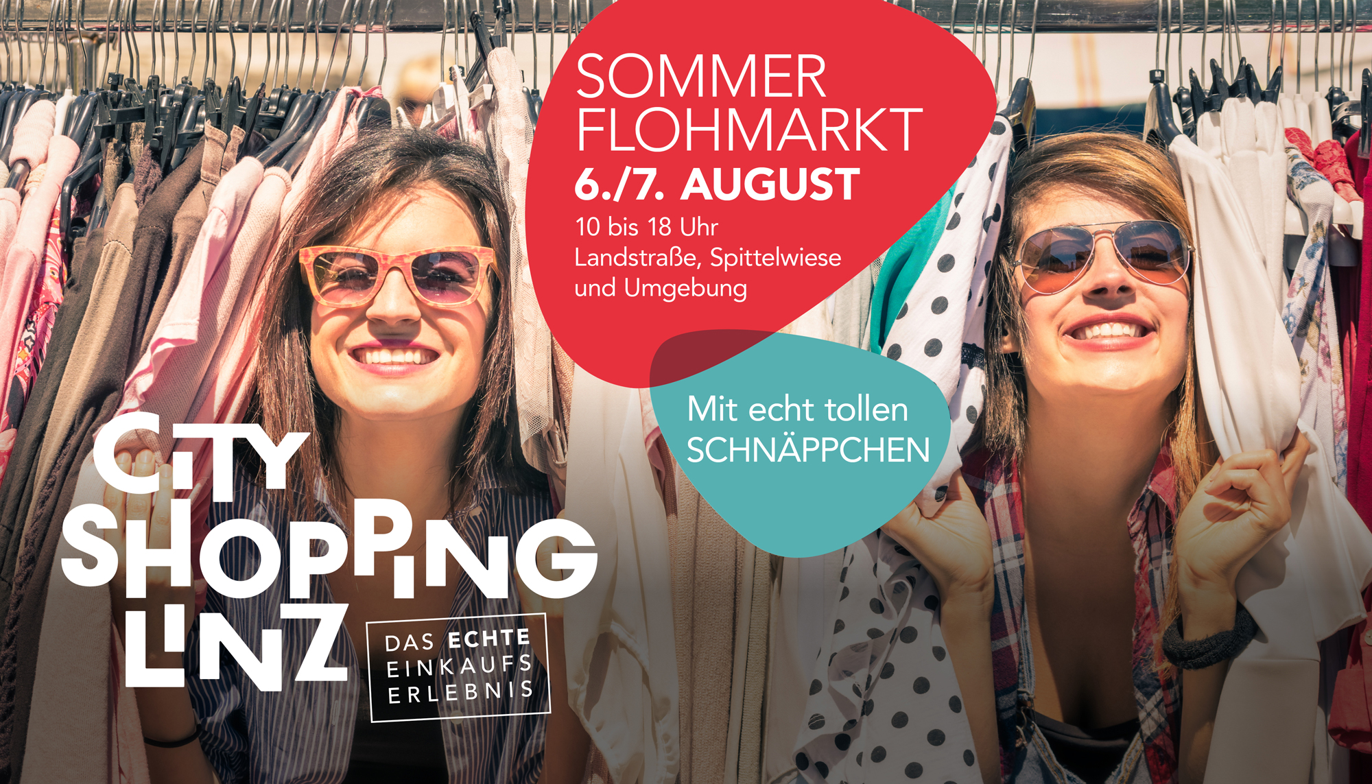 Linzer City Flohmarkt am 6. und 7. August 2021 von 09:00 bis 18:00 Uhr auf der Linzer Landstrasse