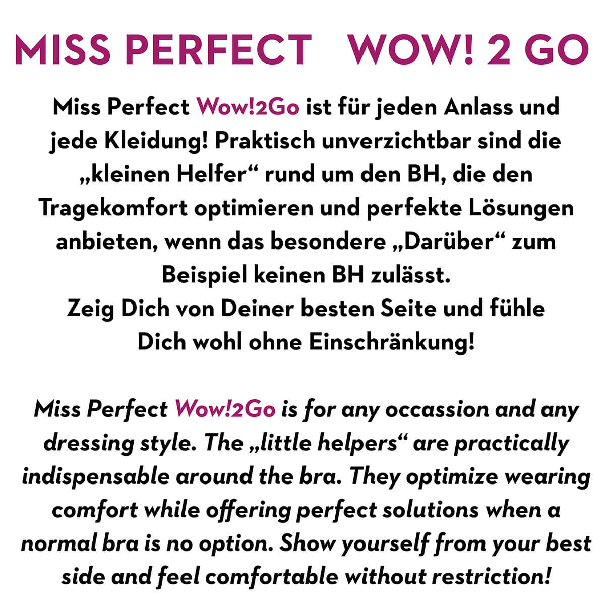 Miss Perfekt-Wow 2 Go, Haftstreifen im Kuvert (50 Stück)