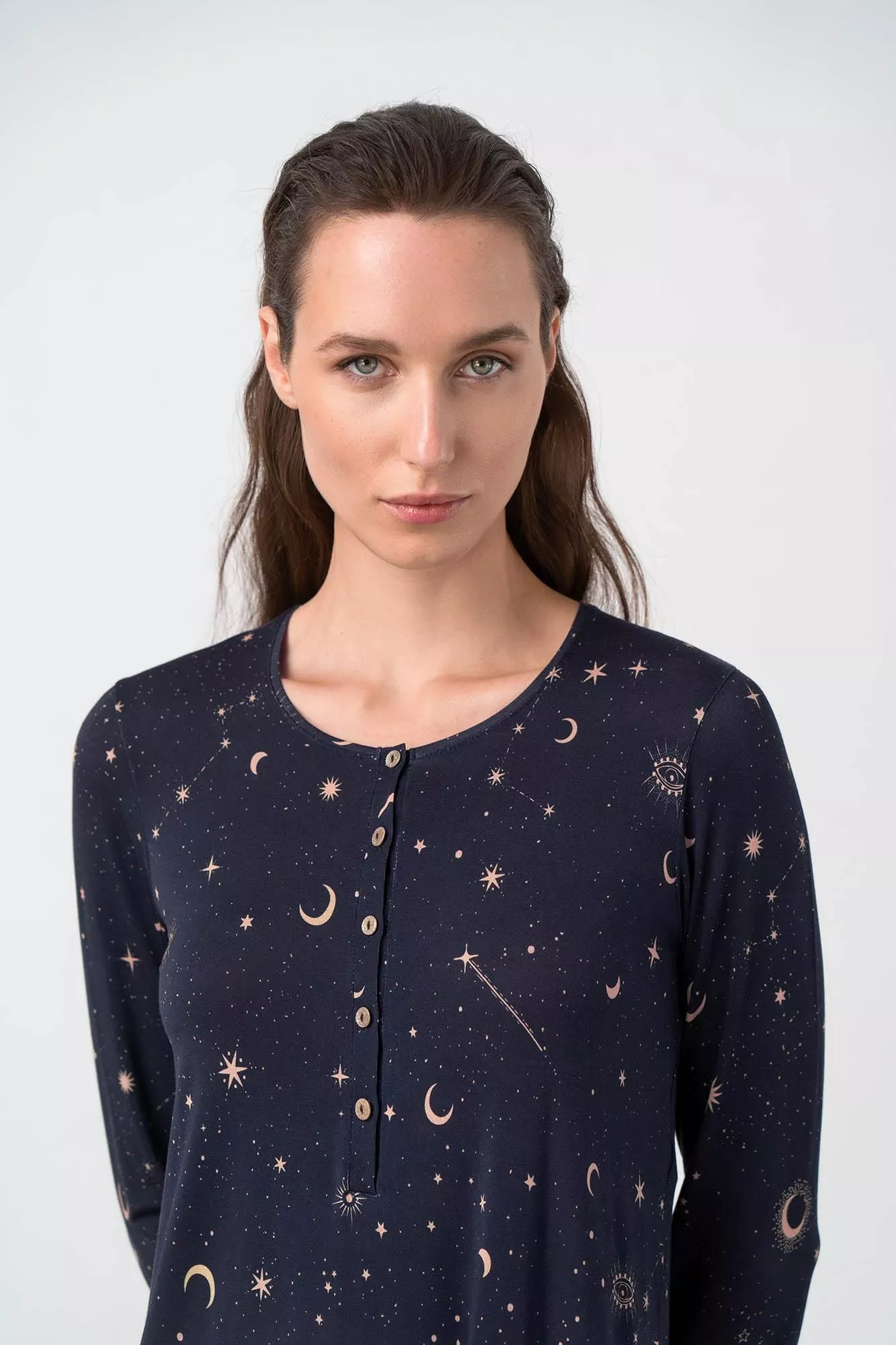 Vamp – Button Placket – Nachthemd, Nightgown