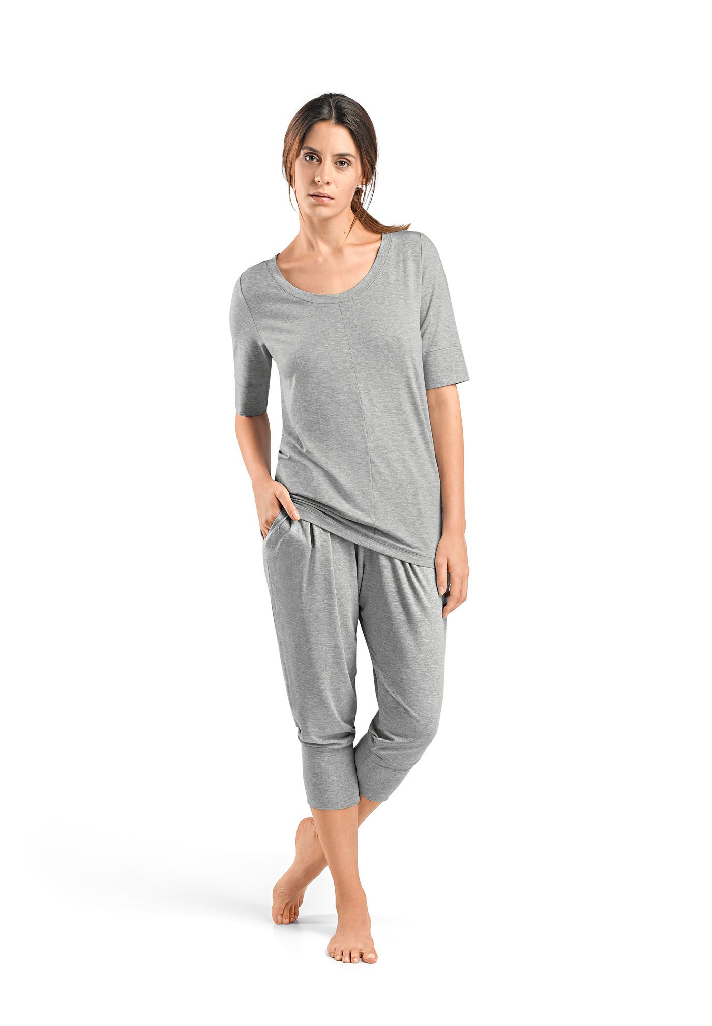 Hanro-Yoga, Lounge Shirt Kurzarm